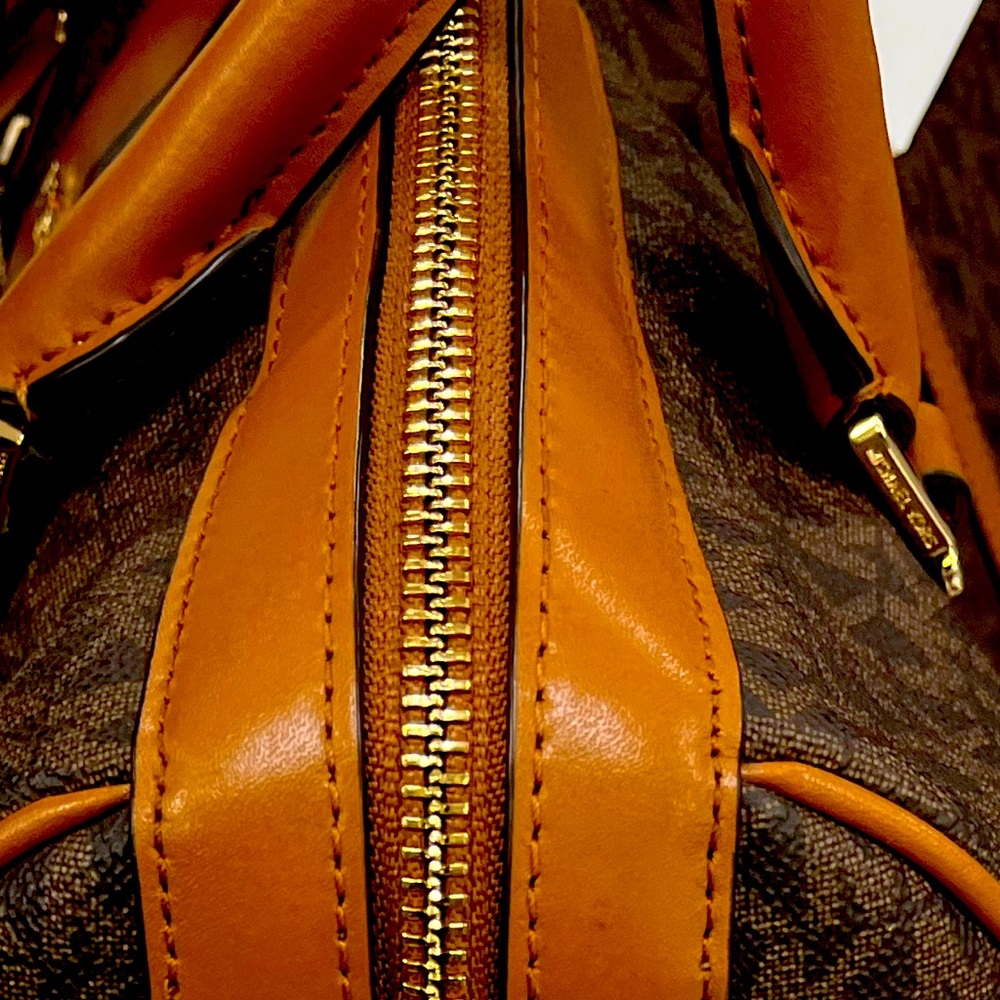Michael Kors Brown and Tan Satchel